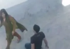 Doggystyled tóc vàng với sec lai may bay ba gia của anh ấy dài tinh ranh